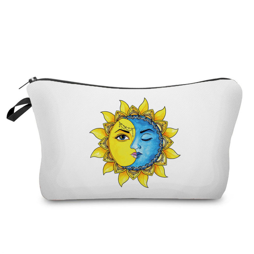 Factory Direct geometric printing cosmetic bag simple pattern wash bag portable travel cosmetics storage bag