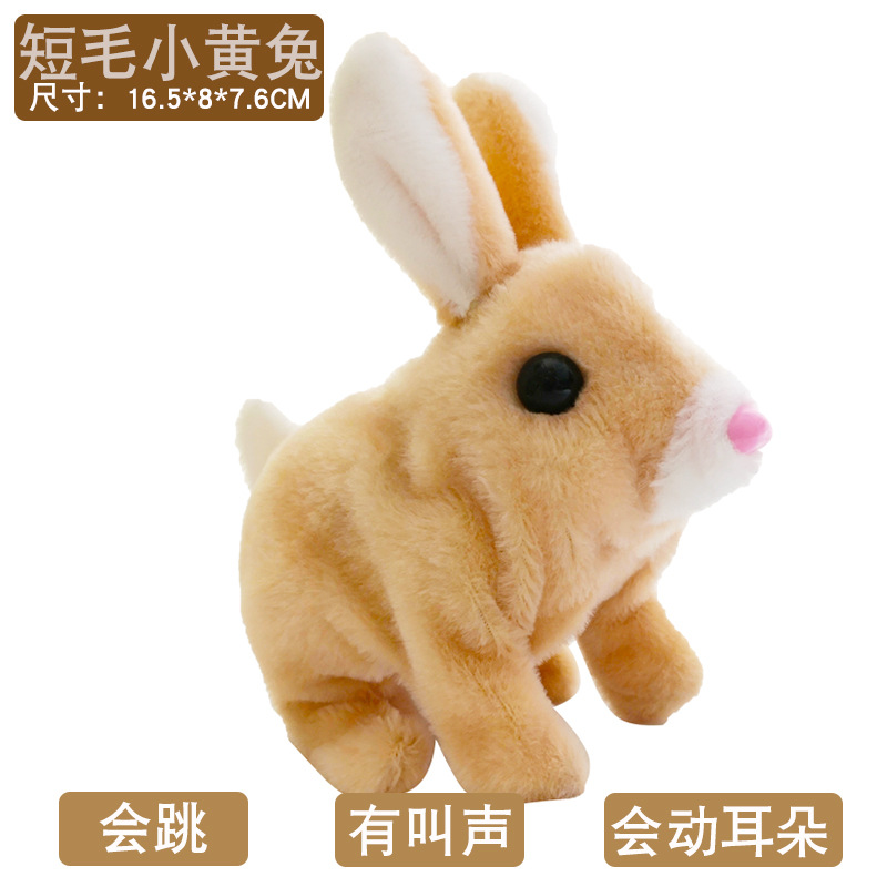 Picture of Plush Electric White Rabbit Simulation Pet Can Walk, Call, Move Mouth, Shake Ears Angora Rabbit Pet Toy