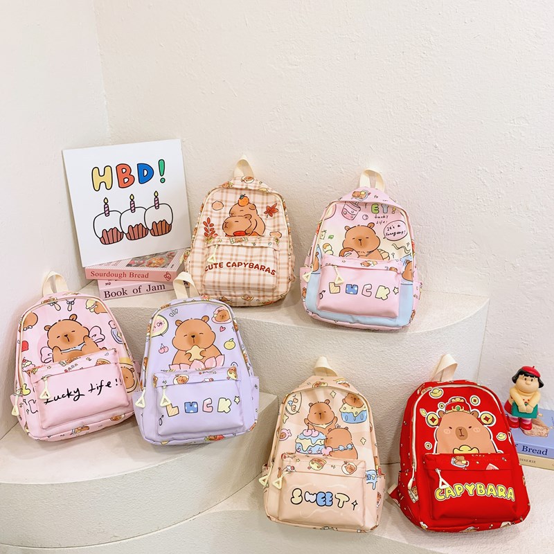 New Kindergarten Schoolbag Primary School Student Cute Cartoon Backpack Large Capacity Trendy Printed Children's Backpack Wholesale