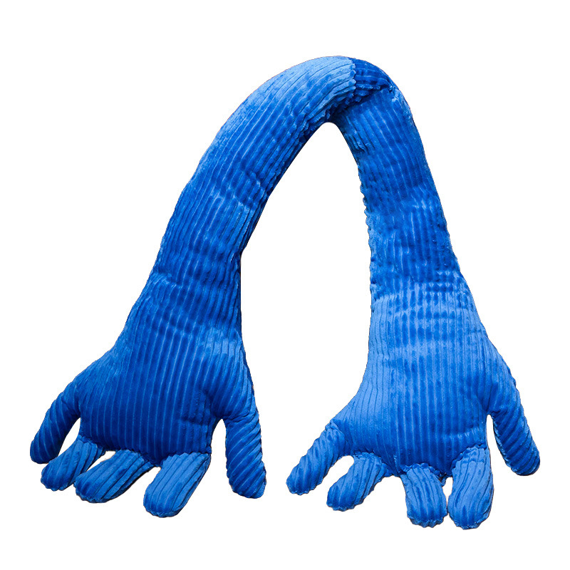 Picture of Creative New Blue Palm Plush Toy Boyfriend Pillow Sofa Long Pillow Lazy Sleeping Clip Pillow