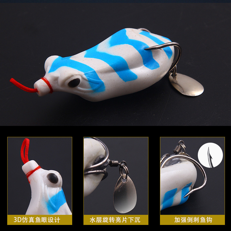 Picture of Thunderfrog Luya Bait Long Throwing Black Double Hook 6.5cm/12G False Bait Soft Bait Fishing Gear Products