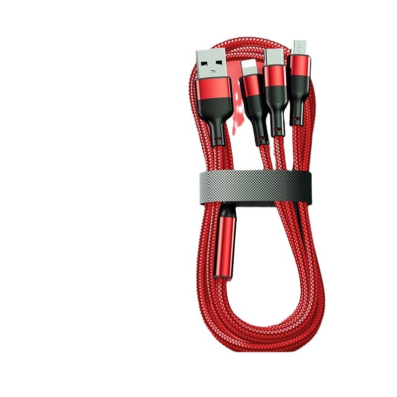 Picture of 6A Three-In-One Data Cable Suitable for Apple Huawei Type-C66W One-To-Three Charging Cable Gift Fast Charging Cable