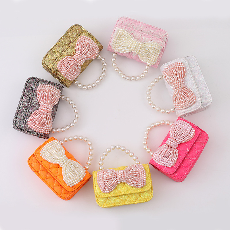 Fashion Girl Chain Crossbody Bag Distinctive Stylish Little Princess Shoulder Bag Mini Pearl Handbag Accessories Trendy Bag
