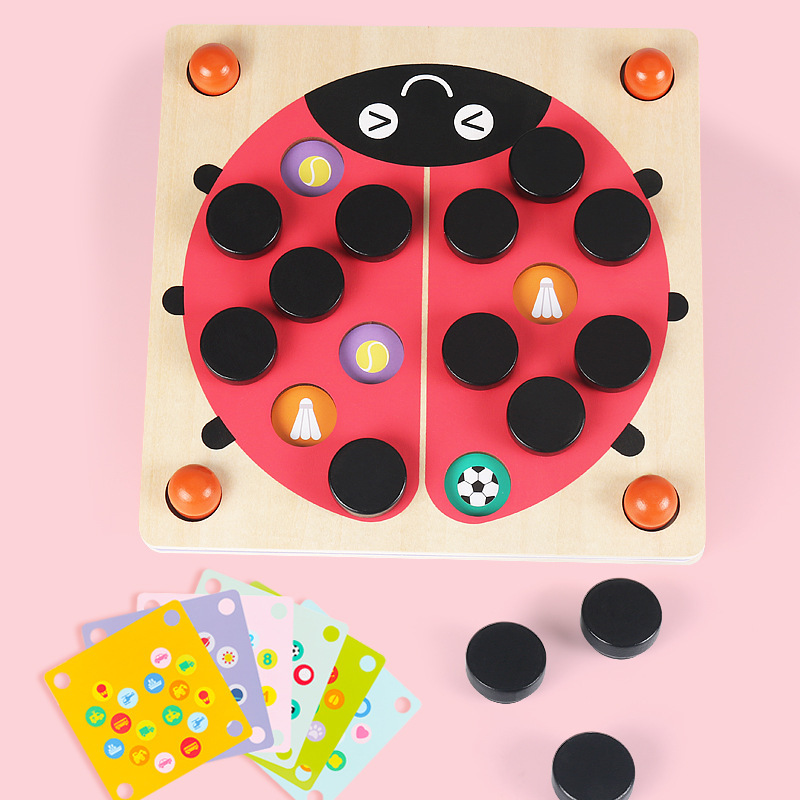 Picture of Beetle memory chess 3-6 years old concentration logical thinking training puzzle parent-child desktop game wooden toys