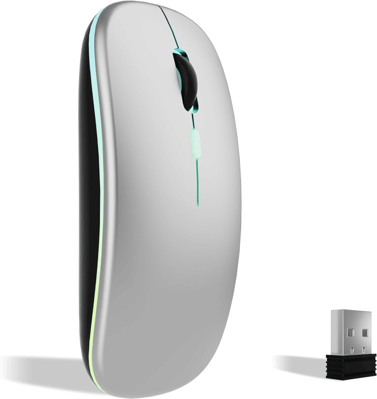 Picture of Cross-Border Explosive Dual-mode 5.0 Bluetooth wireless mouse charging mute office games for mobile phone tablet