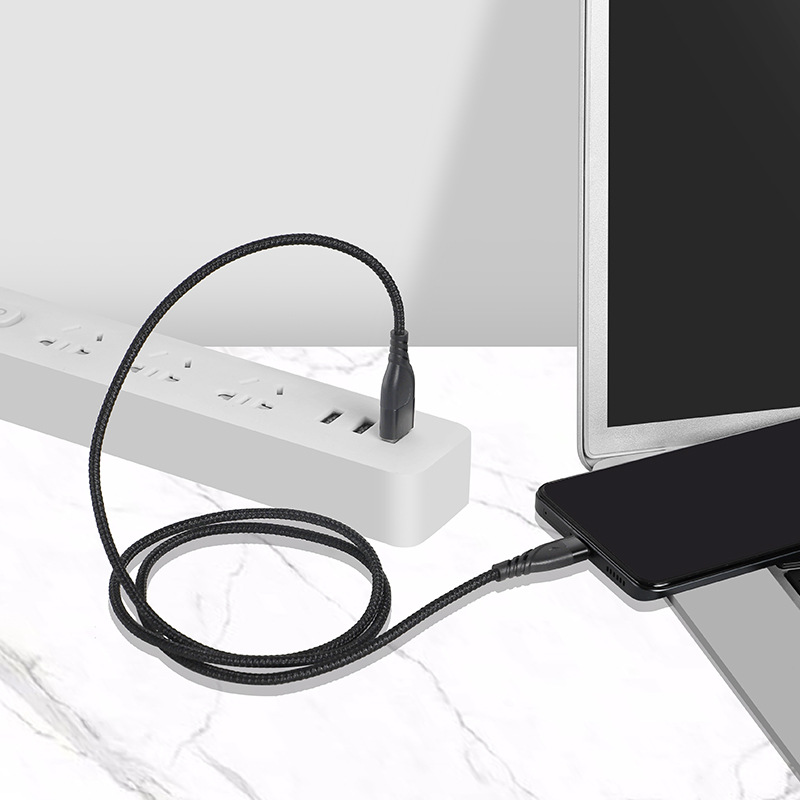 Picture of 65W data cable with packaging TYPE-C PD fast charging cable USB adapter cable for Apple iphone one to two