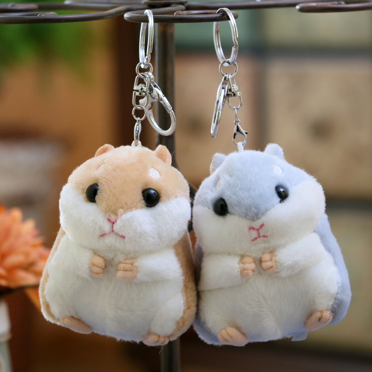 Picture of 2020 Year of the Rat Mascot Little Mouse Pendant Cute Soft Hamster Keychain Bag Stuffed Doll Doll
