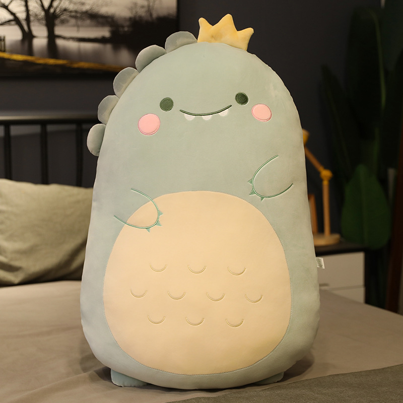 Picture of Cartoon Crown Animal Dinosaur Penguin Chubby Pillow Home Big Pillow Bear Plush Doll Message Vacuum