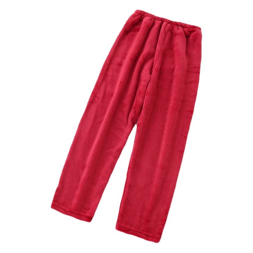 Children's Home Pants Fleece-lined Boys' Leggings Women's Children's Wear Winter Warm Pajamas Thickened Baby's Flannel Pants