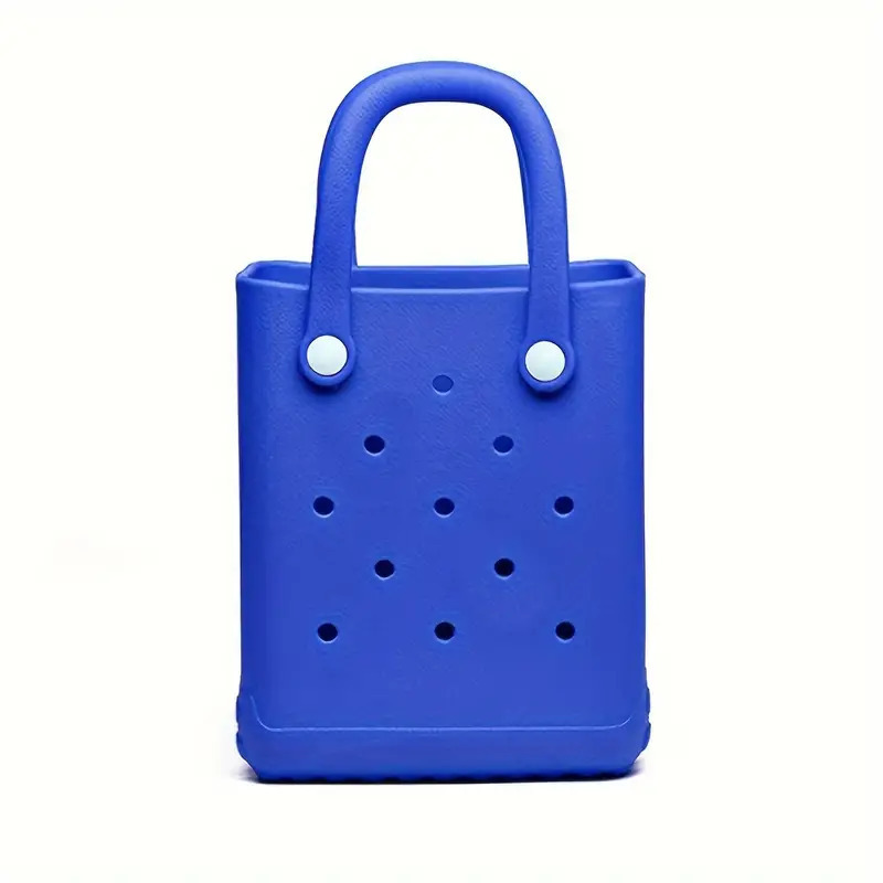 Picture of Fashion candy square small size waterproof sand-proof cute girl children EVA beach bag with shoes flower DIY