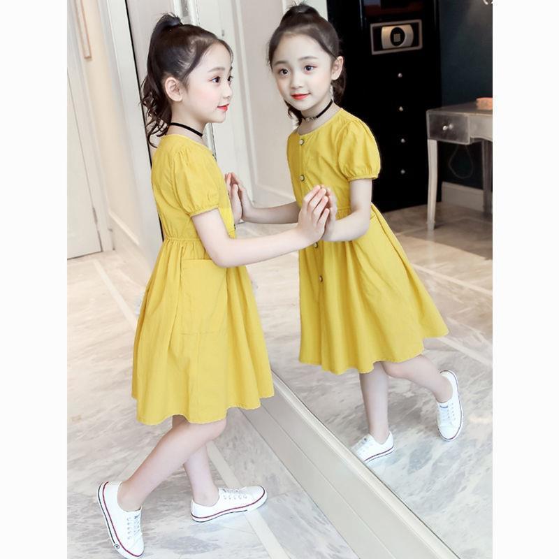 Picture of Girls' 2020 New Stylish Dress Little Girl's Summer Pure Cotton Princess Dress Large Children's Summer Dress