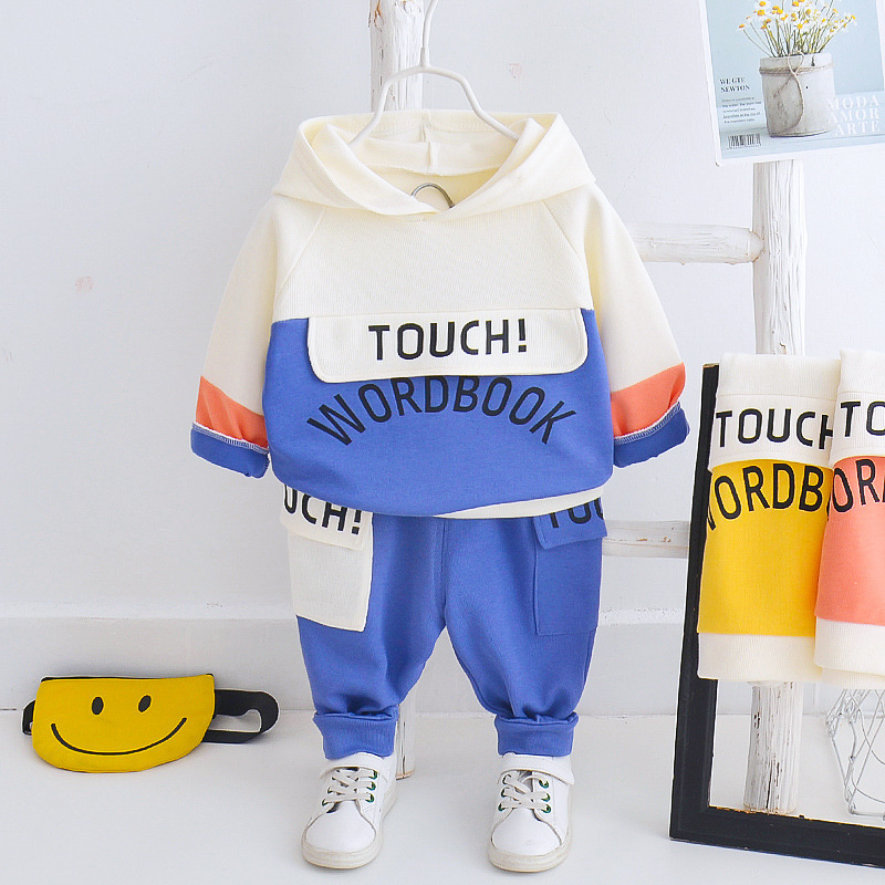Picture of Foreign trade new autumn children's clothes suit baby long-sleeved zipper jacket coat trousers two-piece set delivery