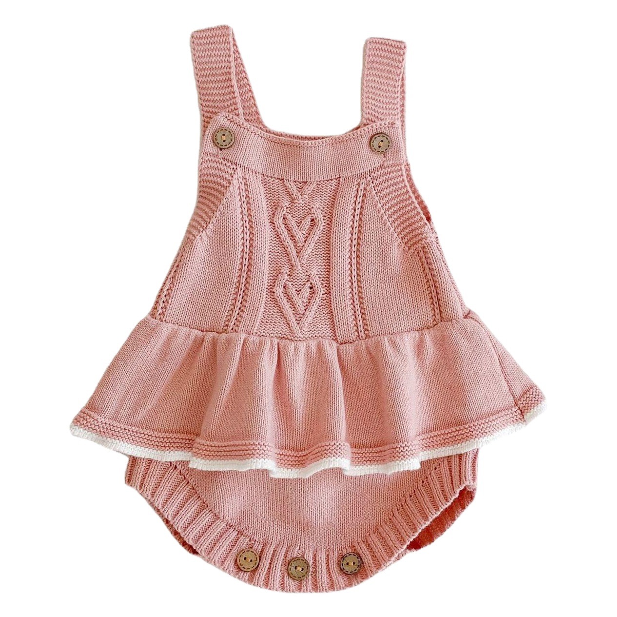 2025 Autumn Style Baby Girl Infant Ruffle Knitted Sweater Romper Bodysuit Triangle Crawling Suit for All Seasons