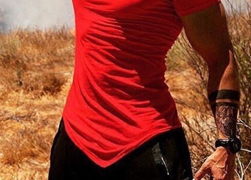 Picture of Muscle Maiba Summer Sports Short-Sleeved Tight-Fitting Fitness Running Quick-Drying Breathable Elastic Thin Training Clothes Top