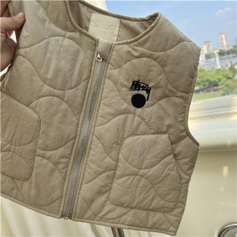 Picture of New 2023 Korean style children's thin cotton vest boys and girls workwear style quilted vest warm waistcoat fashion