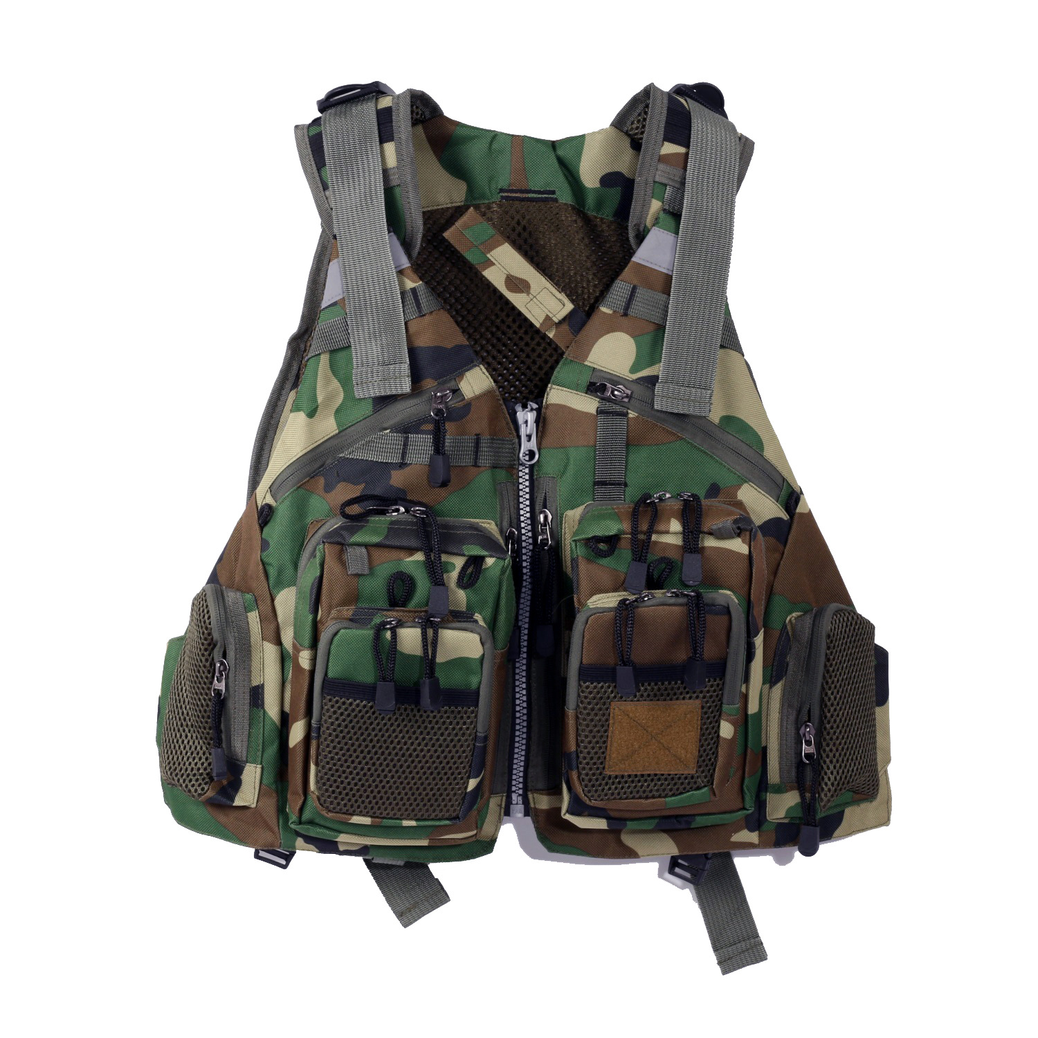 Picture of Fishing Vest, Flying Lure Vest, Fishing Suit, Adventure Breathable Multi-Functional Multi-Flap Pocket Pants Vest, Cross-Border Hot Sale