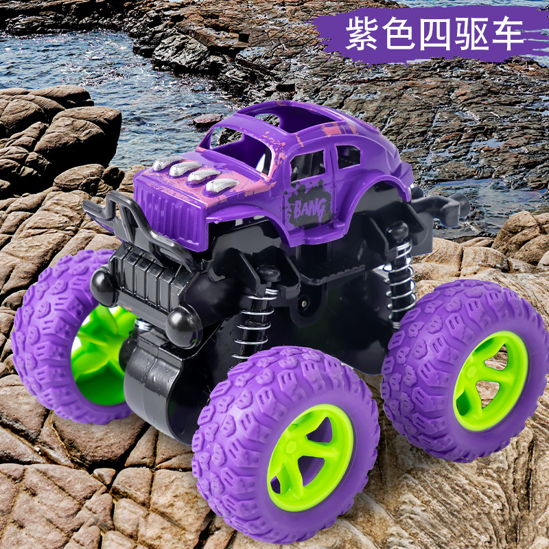 Picture of Four-wheel inertial off-road vehicle flipping dynamic stunt car rotating toy car children's model car anti-fall stall