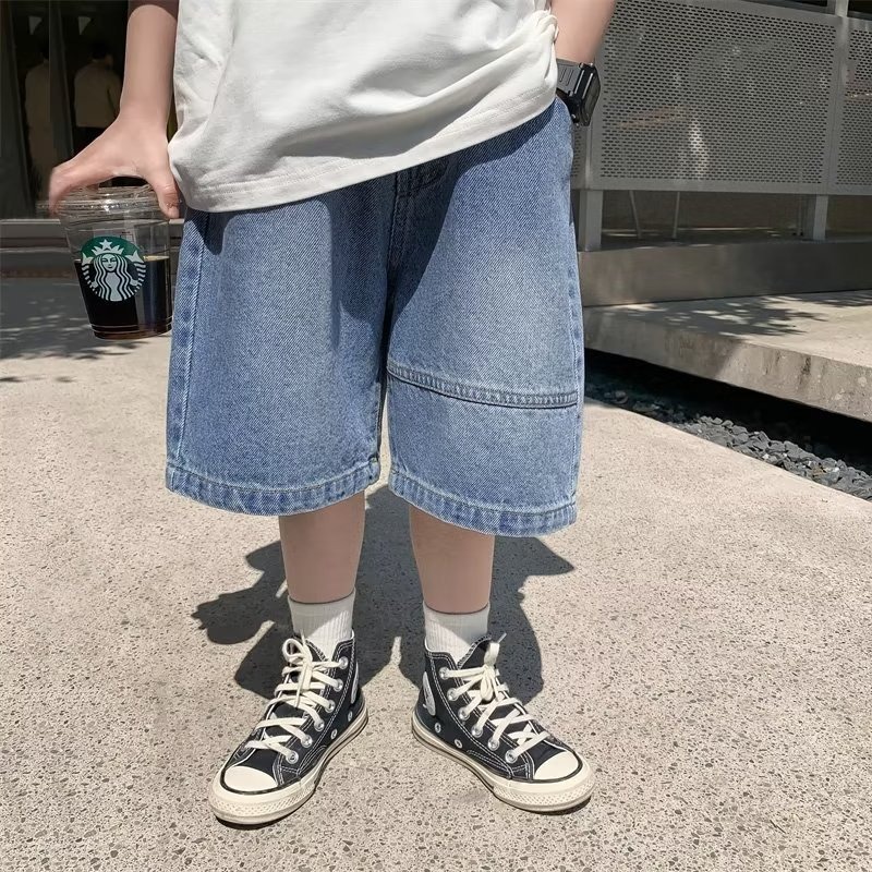 Picture of 2024 New Loose Children's Five-point Pants New Fashion Brand Simple Summer Jeans Shorts Trend