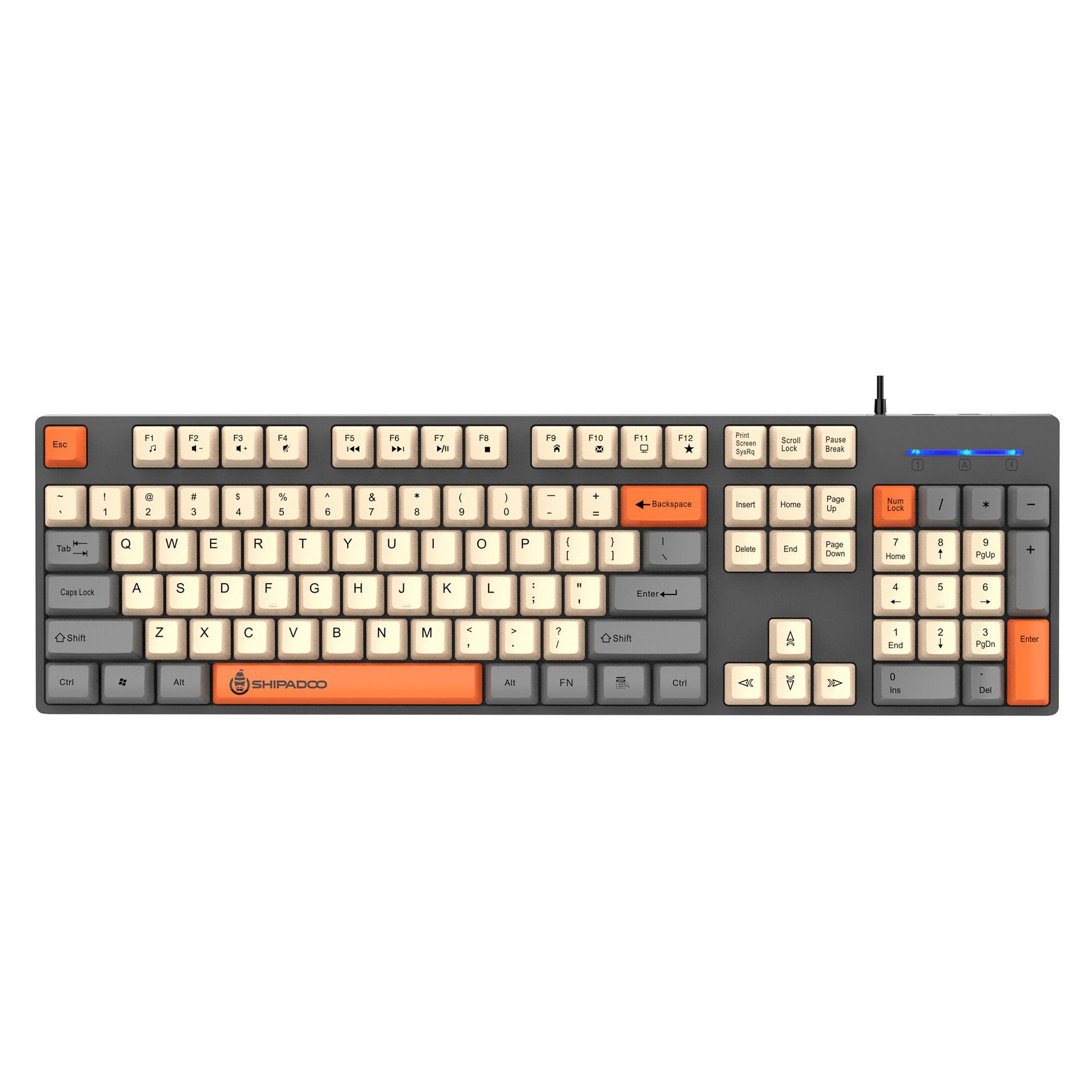 Picture of Shiba Du K600 Mechanical Feel Wired Color-matching Keyboard Fashion Keycap Laptop for Girls Office Typing