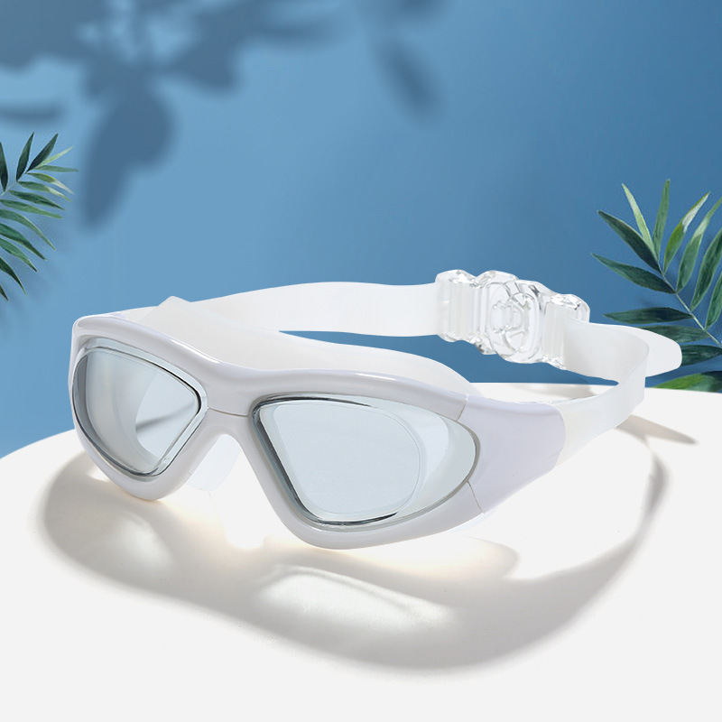 Picture of Qi Lang diving glasses waterproof anti-fog swimming goggles large frame adult unisex professional racing training swimming goggles