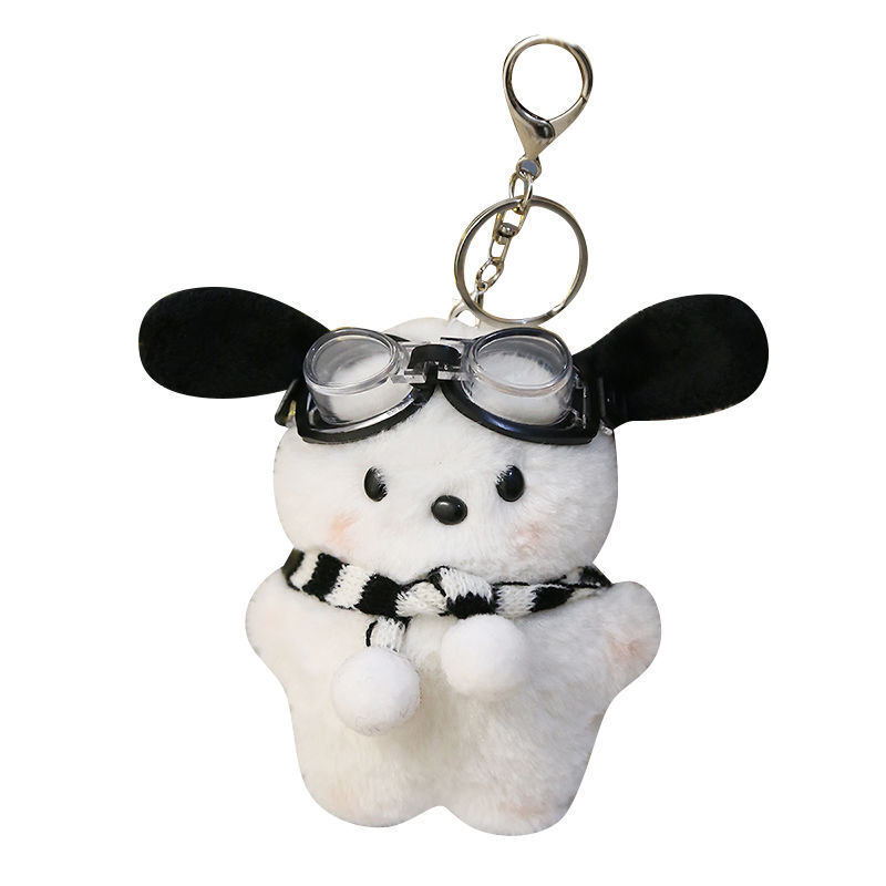Picture of Cyber Celebrant Pilot Blush Swimming Goggles Pacha Dog Doll Plush Doll Keychain Girl Heart Bag Pendant Gift
