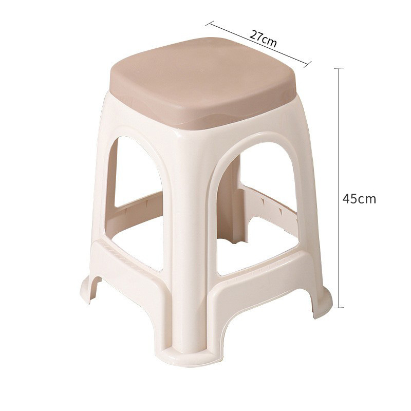 Picture of Thickened plastic stool household chair square stool plastic adult bench simple high stool stackable stool wholesale