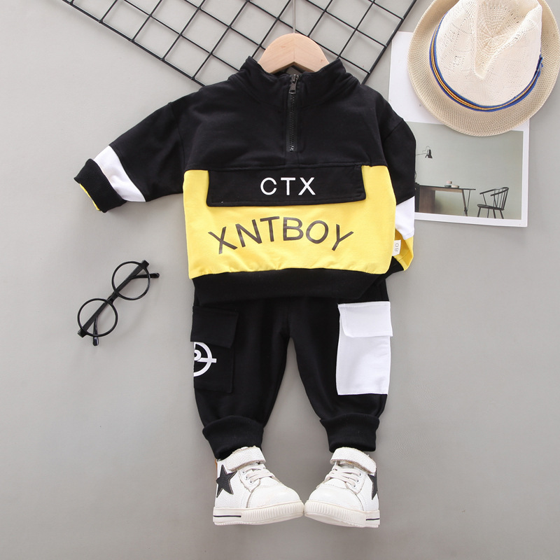 Picture of Korean version of the Spring and Autumn new men's and women's leisure sports version of the long sleeve suit foreign trade children's baby clothing a generation of hair