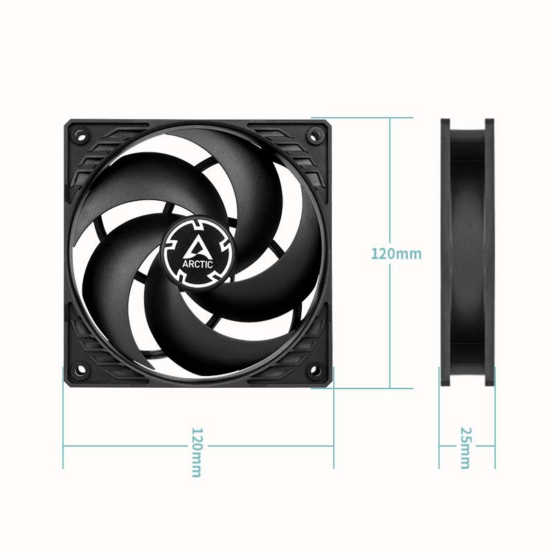 Picture of ARCTIC P12 3-pin interface 12cm fixed speed version fan desktop computer two-way installation chassis cooling fan