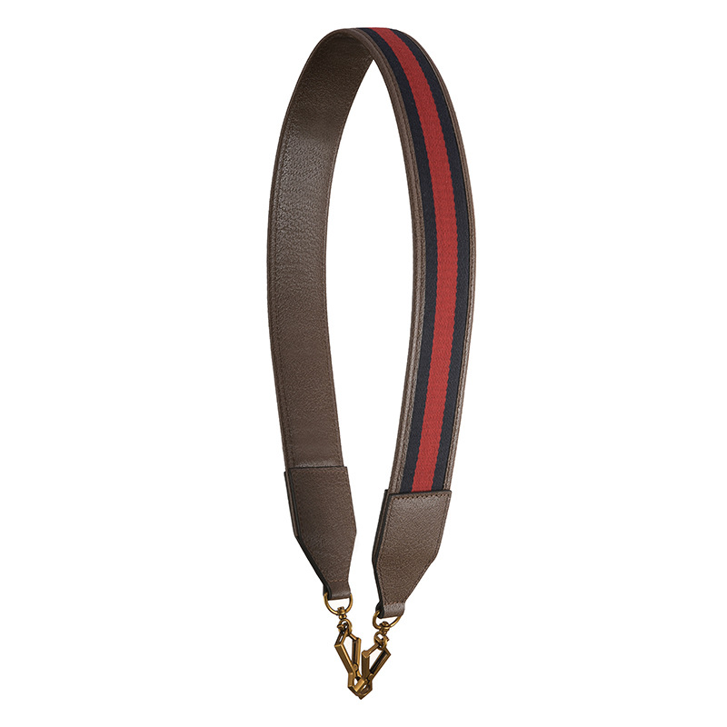 Picture of Mahuangshi MHS-F-2 Ribbon Green Red Wide Shoulder Strap Shoulder Crossbody Cow Leather Bag with Cow Leather Wrap Strap