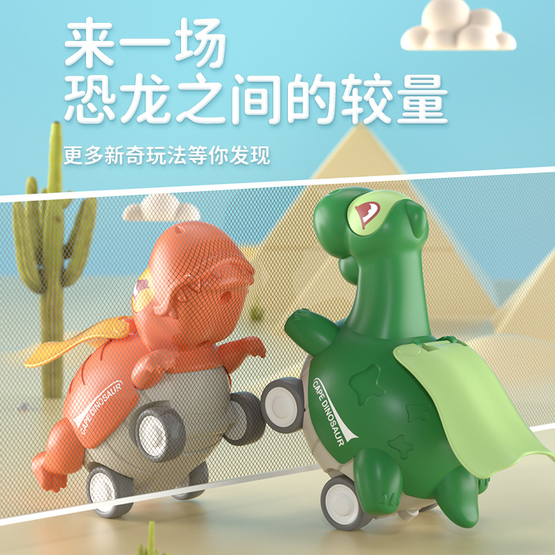 Picture of Cross-border hot selling children's cartoon creative new products pressing sliding dinosaur crawling stall toy gifts wholesale