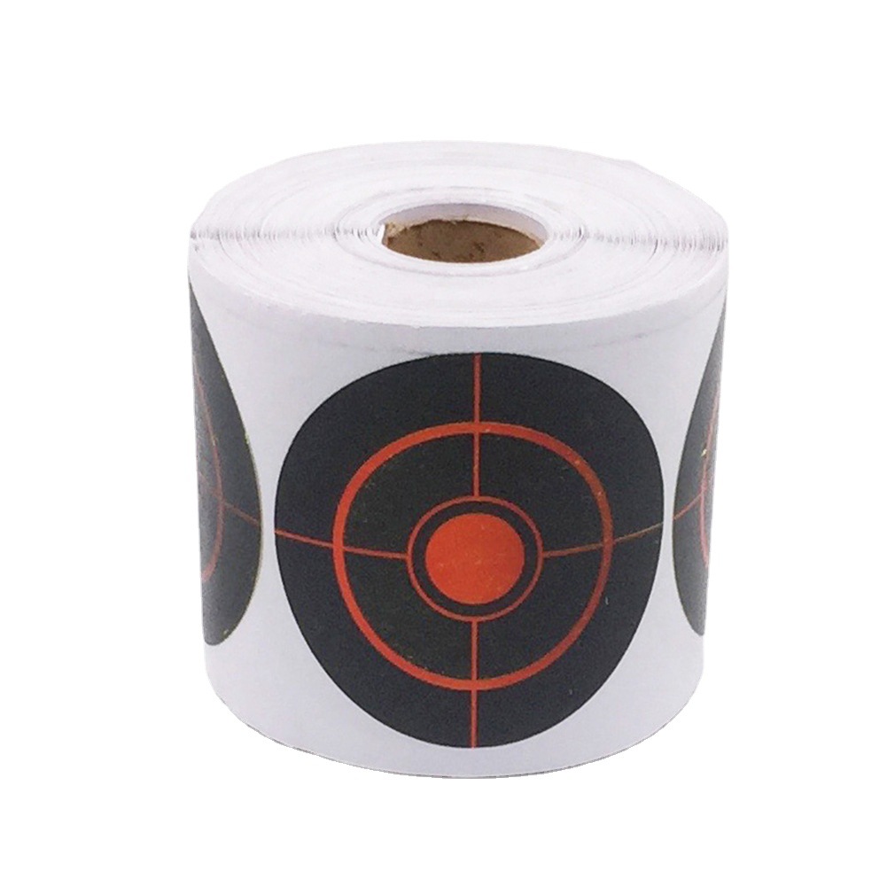 [250 sheets/roll 7.5*7.5cm] 3 inch training target paper fluorescent adhesive shooting gun target paper splash