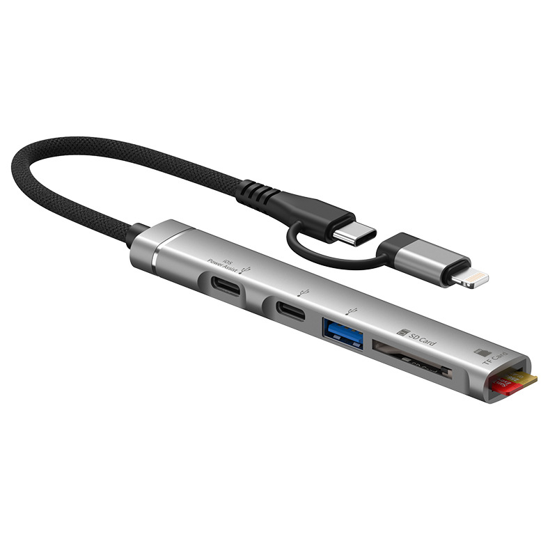 Picture of For Apple Huawei Type-c Mobile Phone Computer Metal Card Reader Multi-function SD Card U Disk TF Card Reader
