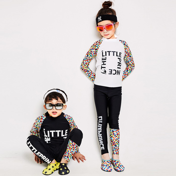 2018 New Children's swimsuit Boys and Girls cute baby two-piece swimsuit long sleeve quick-drying sun protection surfing suit