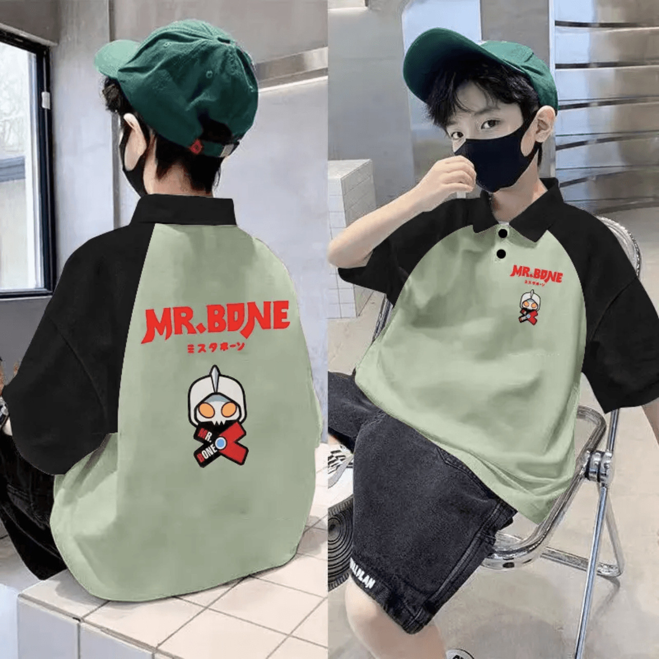 Picture of 2025 Children's Cotton Children's Wear Summer New Polo Shirt Trendy Boys' Western Style Short-sleeved T-shirt Large Children's Lapel