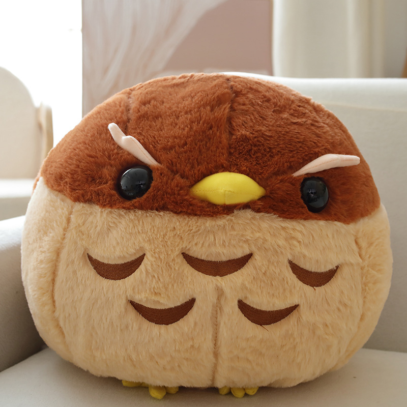 Picture of Bobby Bear Round Ball Eagle Plush Toy Red Crowned Crane Doll Bird Doll Large Claw Doll Cross Border
