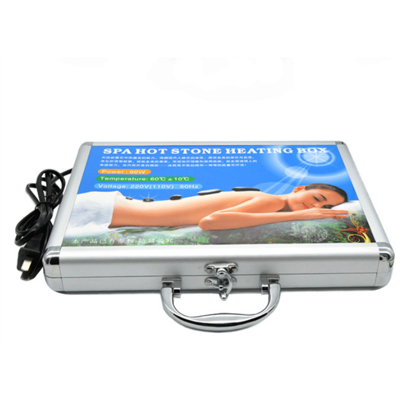 Picture of Jinbolan SPA volcanic energy stone heating box set of 16 pieces automatic constant temperature hot stone set massage Stone