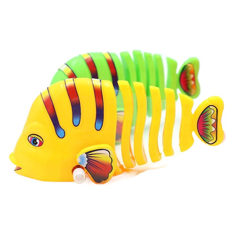 Chain fish spring swing cartoon fish colorful chain swing fish chain toy fish stall toys wholesale