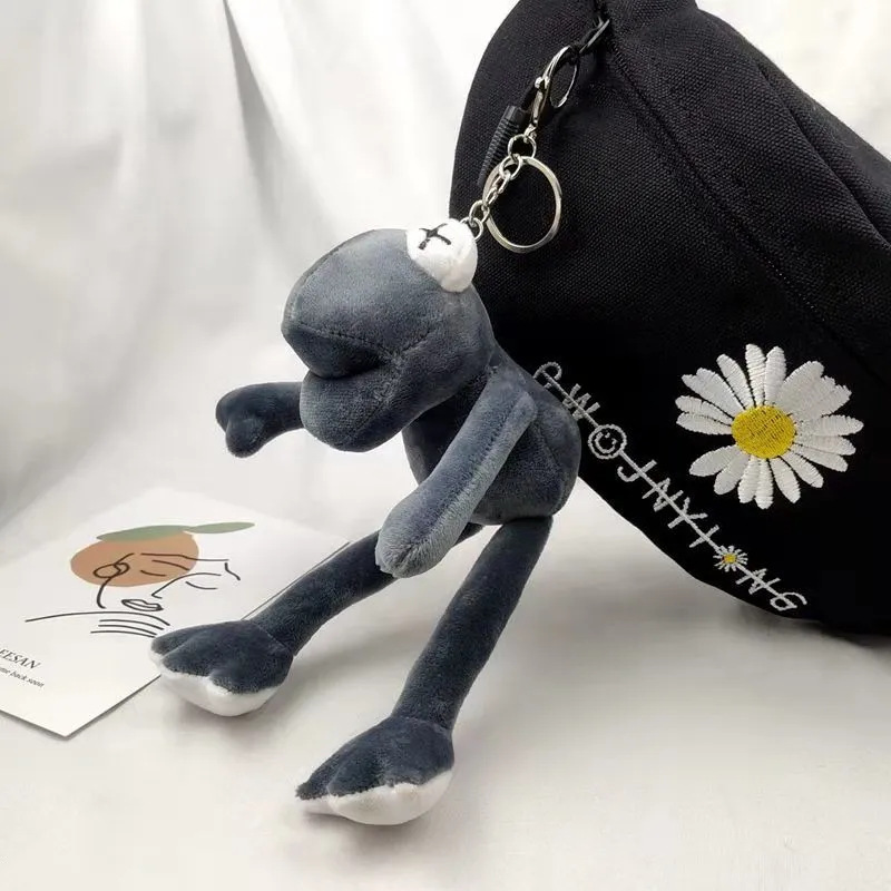 Picture of Stuffed Doll Long-Legged Frog Schoolbag Pendant Plush Pendant Bag Keychain Claw Machine Doll Plush Toy