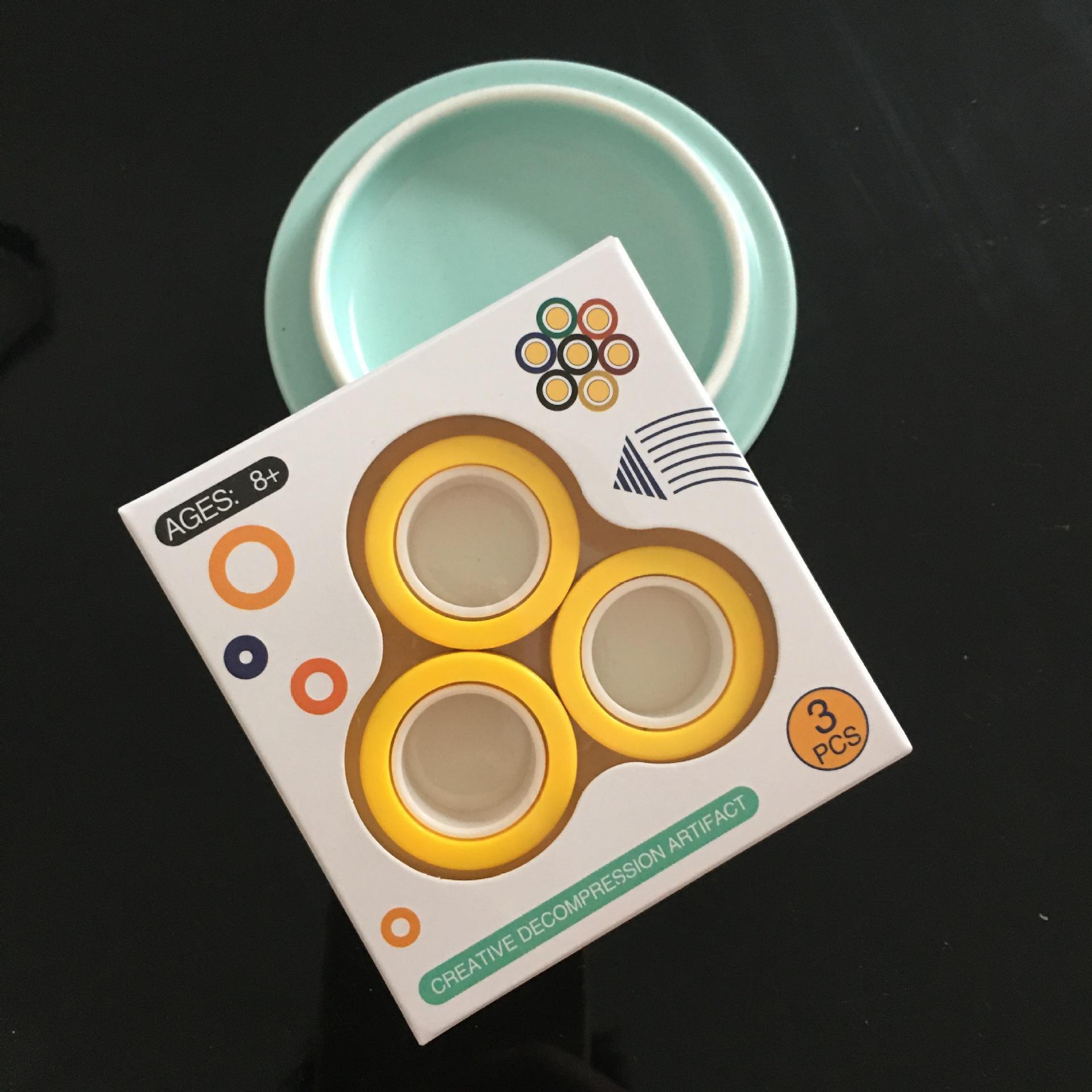 Picture of Decompression Toys New and Unique Cross-Border Amazon Magnetic Ring Ring Strong Magnetic Fingertip Spinner Toy Decompression