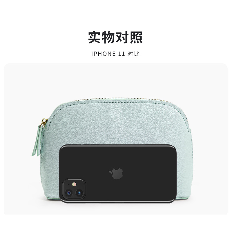 Picture of 2025 new cosmetic bag high-end texture leather shell clutch exquisite dinner portable storage cosmetic bag