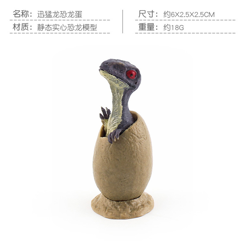 Picture of Foreign Trade Semi-Hatching Tyrannosaurus Triceratops Velociraptor Dinosaur Egg Combination with Base Model Ornament Factory Direct Sale