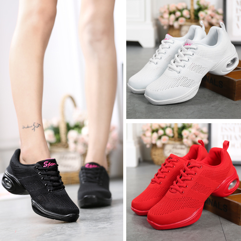 Picture of New Summer Dance Shoes, Breathable Fly-Woven Mesh Modern Dance Shoes, Adult Square Dance Shoes, Soft-Soled Women's Dance Shoes