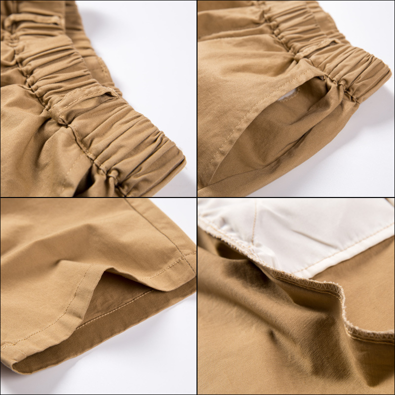 Picture of Children's Shorts Boys and Girls Cotton Blue Pants Summer Thin Pants Students khaki School Pants