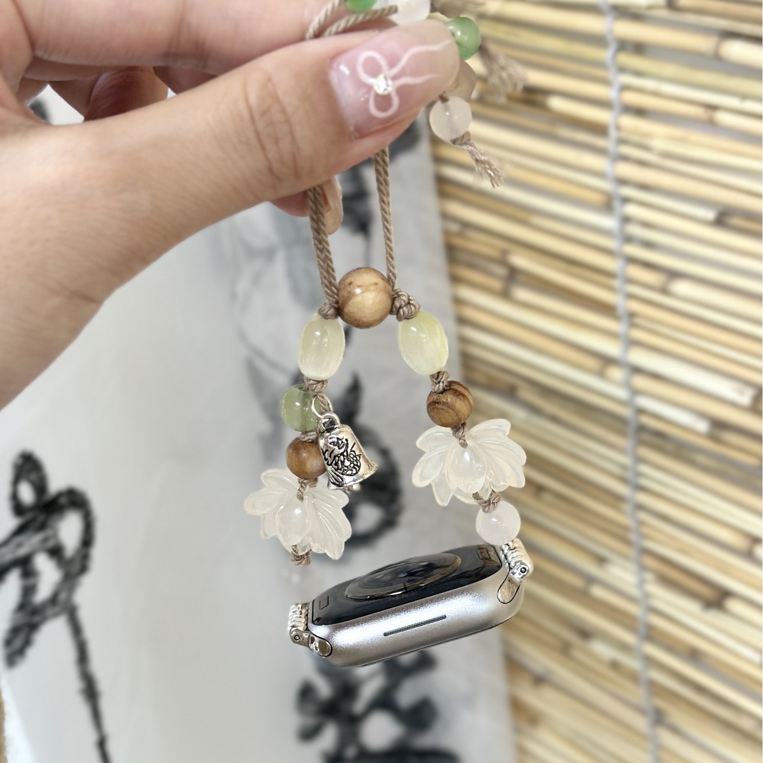 Picture of New Chinese Lotus Pearl Braided Rope Iwatch Strap for S9 Apple Strap applewatch7865se