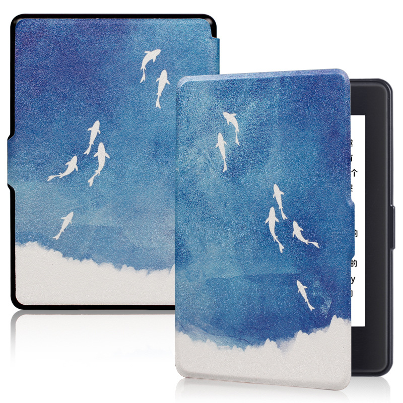 Picture of Spot Suitable for Kindle Protective Case 2016 Entry Version 558 Silk Pattern Painted Protective Case Migu X Leather Case
