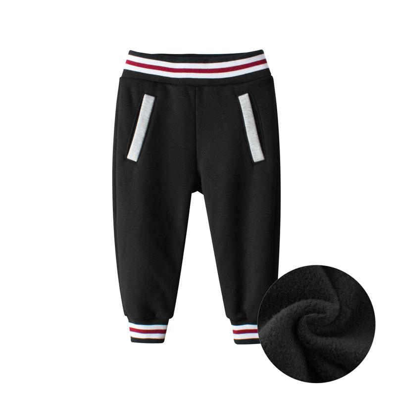 Picture of 27Kids Brand Clothing Korean Style Kidsren's Clothing Autumn New Product 2024 Boys' Sweatpants Plus Velvet Kidsren's Pants Wholesale