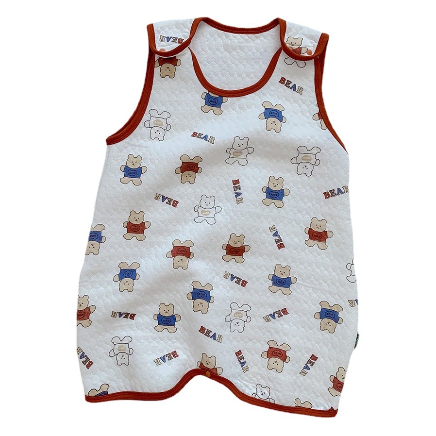 Children's Nightgown Winter Three-layer Quilted Sleeping Bag Infant Winter One-piece Pajamas Kick-proof Sleeping Bag for Children