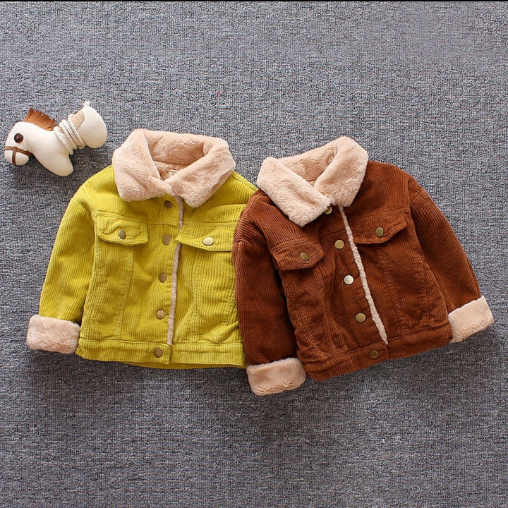 Picture of 22 Boys' New Outwears Fleece-Lined Kidsren's Thickeneded Tops Autumn and Winter New Baby Winter Clothes Thickeneded Outwears for Kidsren and Middle-Aged Kidsren