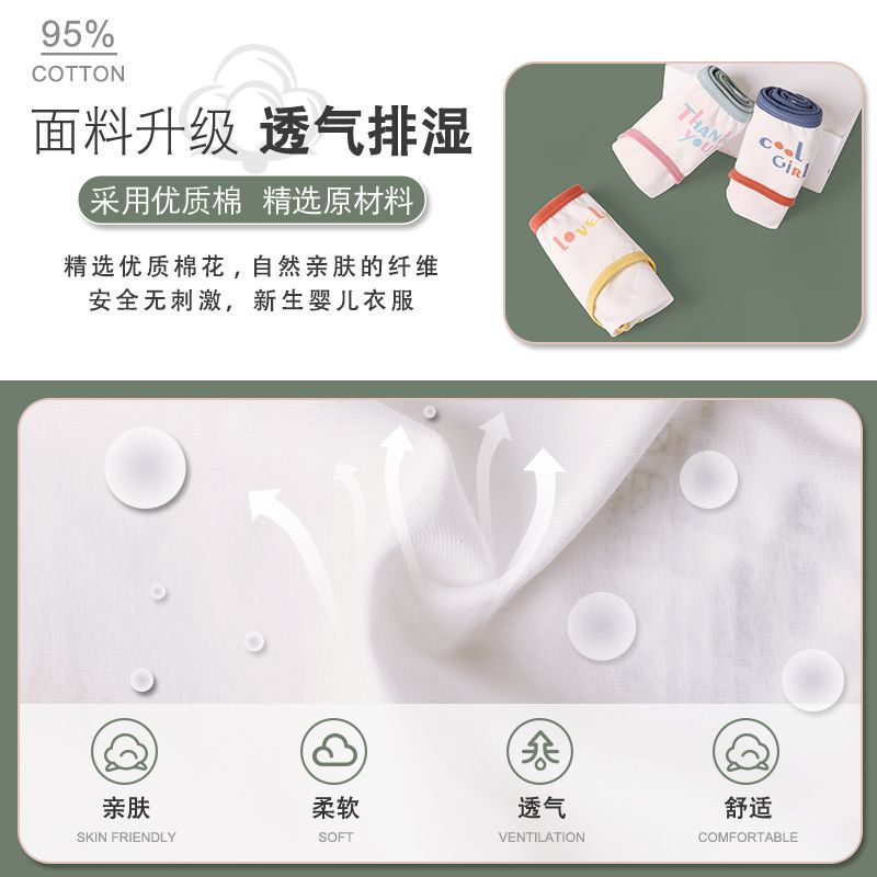 Picture of Girls' Underwear Summer Children's Antibacterial Triangle Girls Cartoon Shorts Mid-Big Kids Girls' Pure Cotton Safety Pants