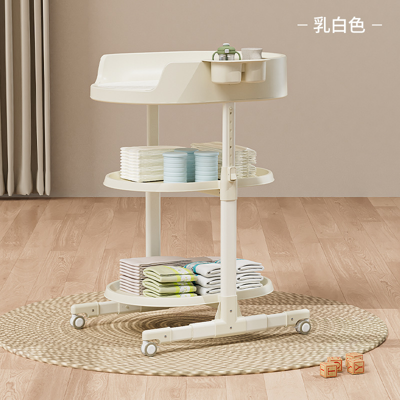 Picture of Movable baby touch nursing table baby changing table diaper movable newborn bath rack crib